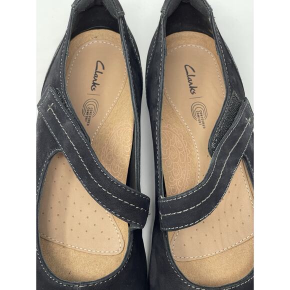 Clarks Tamzen Walk Women's Leather Cushioned Mary Jane Loafers 10M Black - Picture 10 of 10